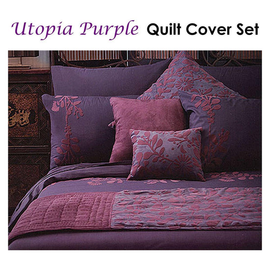 Accessorize Utopia Purple Quilt Cover Set Double