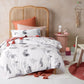 Happy Kids Woodland White Cotton Quilt Cover Set Double