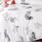 Happy Kids Woodland White Cotton Quilt Cover Set Double