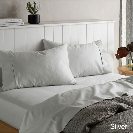 Accessorize 1500TC Cotton Rich Sheet Set Silver King