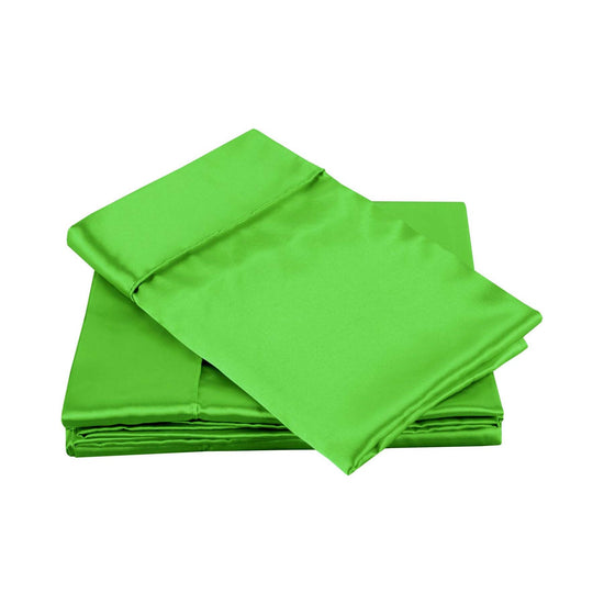 Big Sleep 300TC Deluxe Essentials Satin Sheet Set Lime (Also known as Forest) King