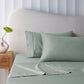 Accessorize 400TC Sage Bamboo Cotton Sheet Set 40cm Wall Double