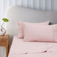 Accessorize 400TC Blush Bamboo Cotton Mega / Super Sheet Set 50cm Wall Super King