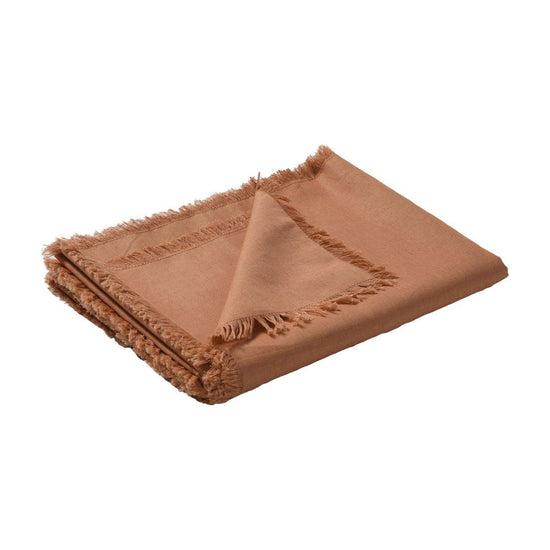 Vintage Design Homewares Gypsy Terracotta Washed Linen Cotton Table Runner 35 x 180cm