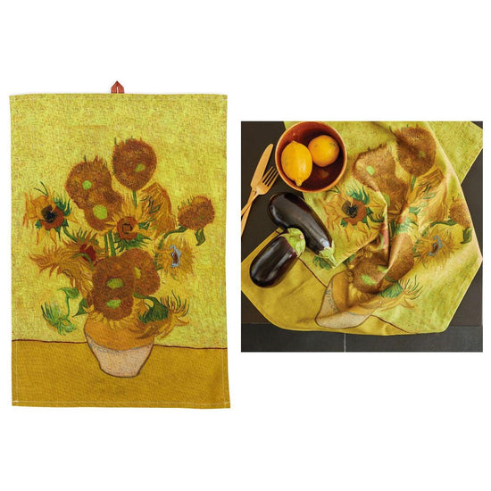 Bedding House Van Gogh Sunflower Yellow Tea Towel