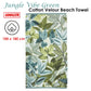 Bedding House Jungle Vibe Green Cotton Velour Beach Towel