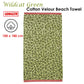 Bedding House Wildcat Green Cotton Velour Beach Towel