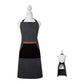 J Elliot Home Selby Cotton Apron 83 x 68 cm Charcoal & Black