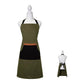 J Elliot Home Selby Cotton Apron 83 x 68 cm Olive & Black
