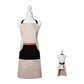 J Elliot Home Selby Cotton Apron 83 x 68 cm Sandstone & Black
