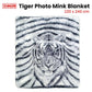 J.Elliot Home 350gsm Tiger Photo Mink Blanket