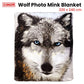 J.Elliot Home 350gsm Wolf Photo Mink Blanket