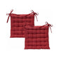 J Elliot Home Set of 2 Outdoor 100% Cotton Chair Pads 40 x 40 cm Solid Red