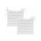 J Elliot Home Set of 2 Outdoor 100% Cotton Chair Pads 40 x 40 cm Solid White