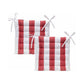 J Elliot Home Set of 2 Outdoor 100% Cotton Chair Pads 40 x 40 cm Striped Red