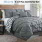 J Elliot Home 7 Pcs Ella Grey Comforter Set King