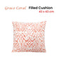 J.Elliot Home Grace Coral Applique Filled Cushion 43 x 43 cm