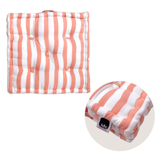 IDC Homewares Coral Stripes Box Cushion 40 x 40 x 10 cm