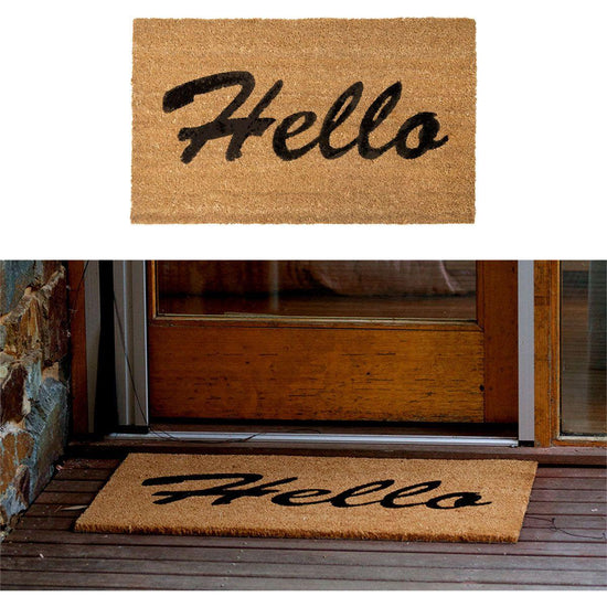 J.Elliot Home Hello PVC Backed Coir Printed Door Mat