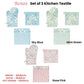 Set of 3 Renee Cotton Cover Kitchen Textile Mint Green