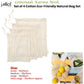 J Elliot Home Lemonade Karma Set of 4 Cotton Eco-Friendly Natural Mesh Storage Bag Set