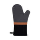 J Elliot Home Selby Cotton Oven Mitt 34 x 15 cm Charcoal & Black