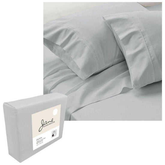 Jane Barrington 1200TC Olivia Cotton Rich Sheet Set 40cm Wall Cloud King