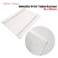 Silver Trees Cotton Metallic Print Table Runner 33 x 180 cm