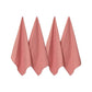 J Elliot Home Waffle Set of 4 Cotton Tea Towels 50 x 70 cm Clay Pink