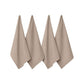J Elliot Home Waffle Set of 4 Cotton Tea Towels 50 x 70 cm Sandstone