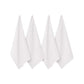 J Elliot Home Waffle Set of 4 Cotton Tea Towels 50 x 70 cm White