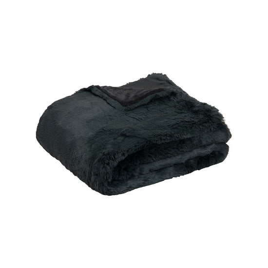 J.Elliot Home Arlo Faux Fur Throw Charcoal