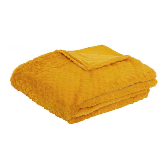 J.Elliot Home Azariah Plush Throw Mustard