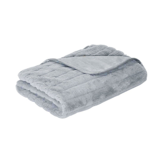 J.Elliot Home Baw Baw Plush Throw Grey