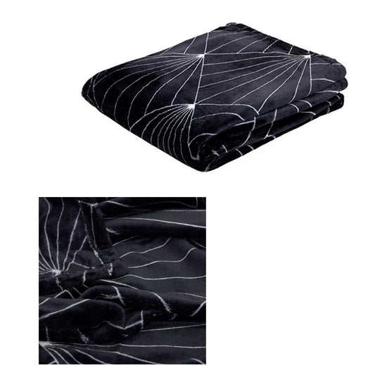 J.Elliot Home Celeste Flannel Throw Rug Black