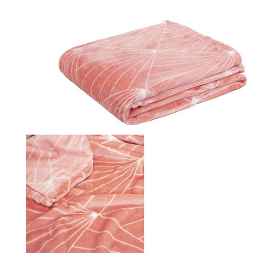 J.Elliot Home Celeste Flannel Throw Rug Clay Pink