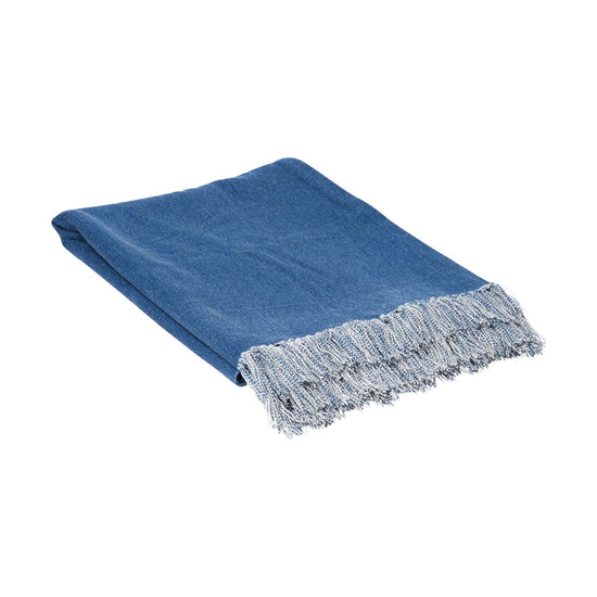 J.Elliot Home Idris Cotton Throw Santorini Blue Home