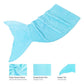 Mermaid Tail Blue Soft Blanket Throw