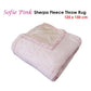 IDC Homewares Sofie Sherpa Fleece Throw Rug Pink