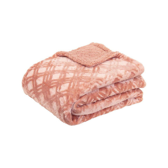 J.Elliot Home Vida Microplush Throw Clay Pink