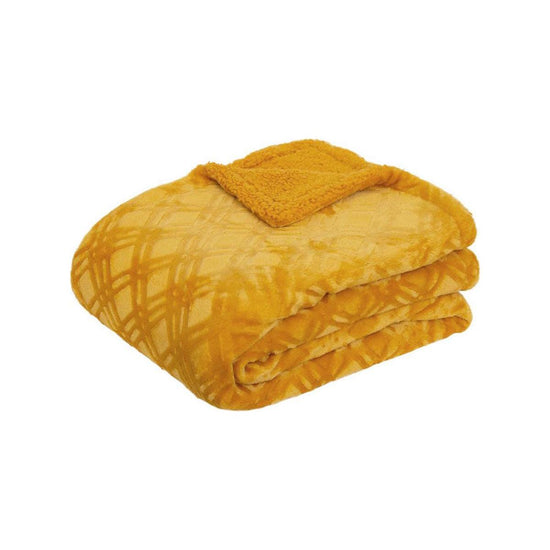 J.Elliot Home Vida Microplush Throw Mustard