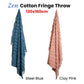 J Elliot Home Zen Luxury Fringe Throw 130 x 160cm Clay Pink