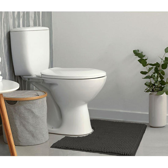 Toggle Microfiber Bath Mat Contoured Charcoal
