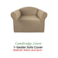 Elan Cambridge Extra-stretch Couch Cover Linen One Seater Linen