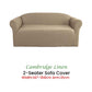 Elan Cambridge Extra-stretch Couch Cover Linen Two Seater Linen