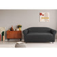 Elan Cambridge Extra-stretch Couch Cover Steel Two Seater Steel