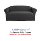Elan Cambridge Extra-stretch Couch Cover Steel Two Seater Steel
