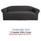 Elan Cambridge Extra-stretch Couch Cover Steel Three Seater Steel