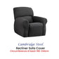 Elan Cambridge Extra-stretch Couch Cover Steel One Seater Recliner Steel