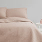 Ardor Chloe Powder Pink 3 Pcs Quilted Coverlet Set Queen/King